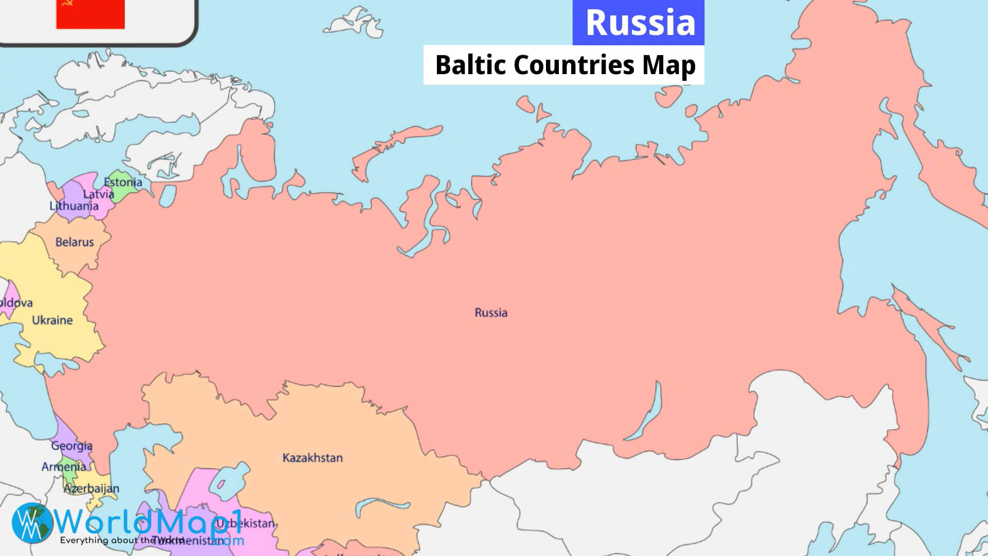 Russia and Baltic Countries Map